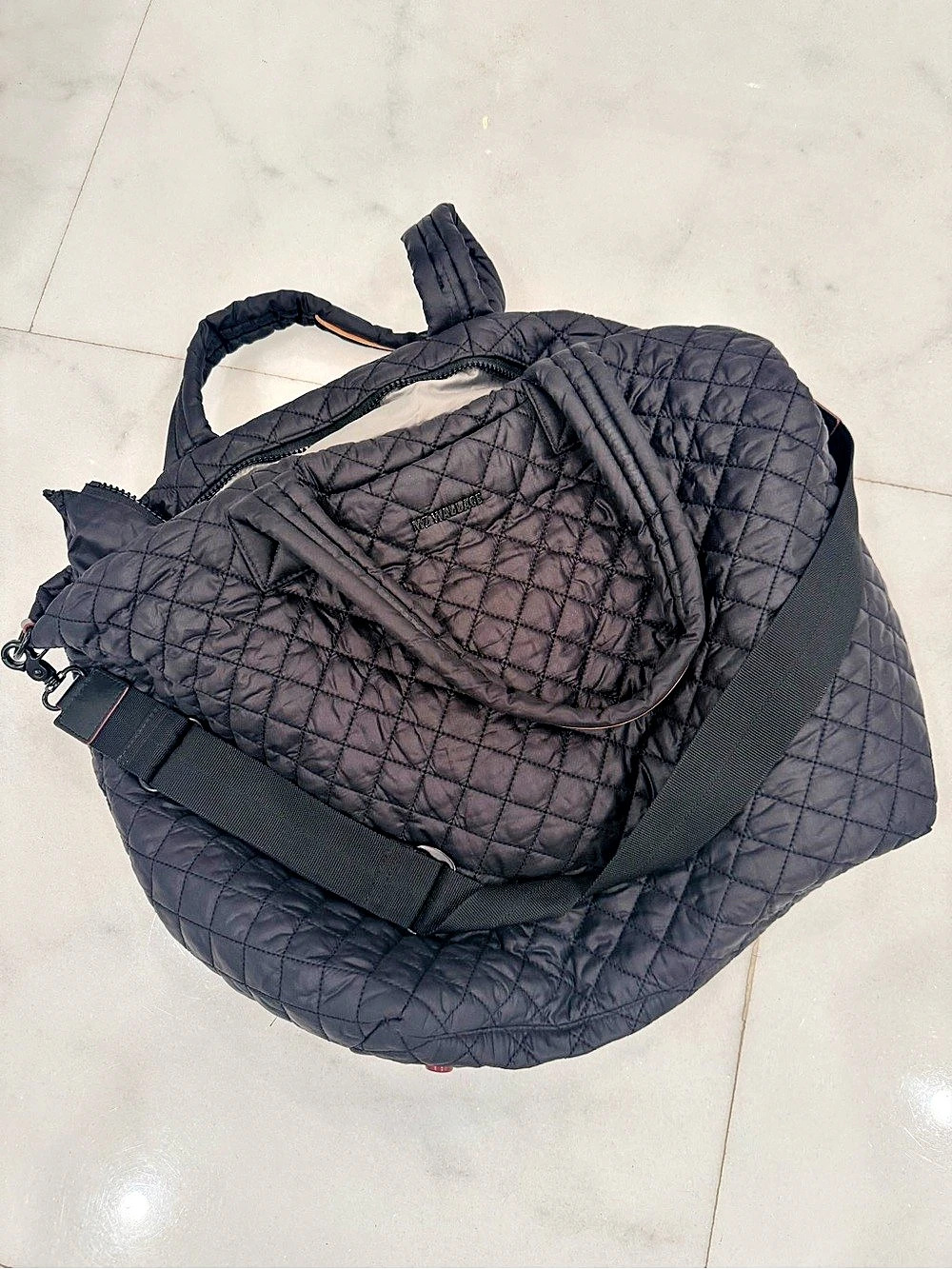 MZ Wallace Metro Tote  Large Quilted Black